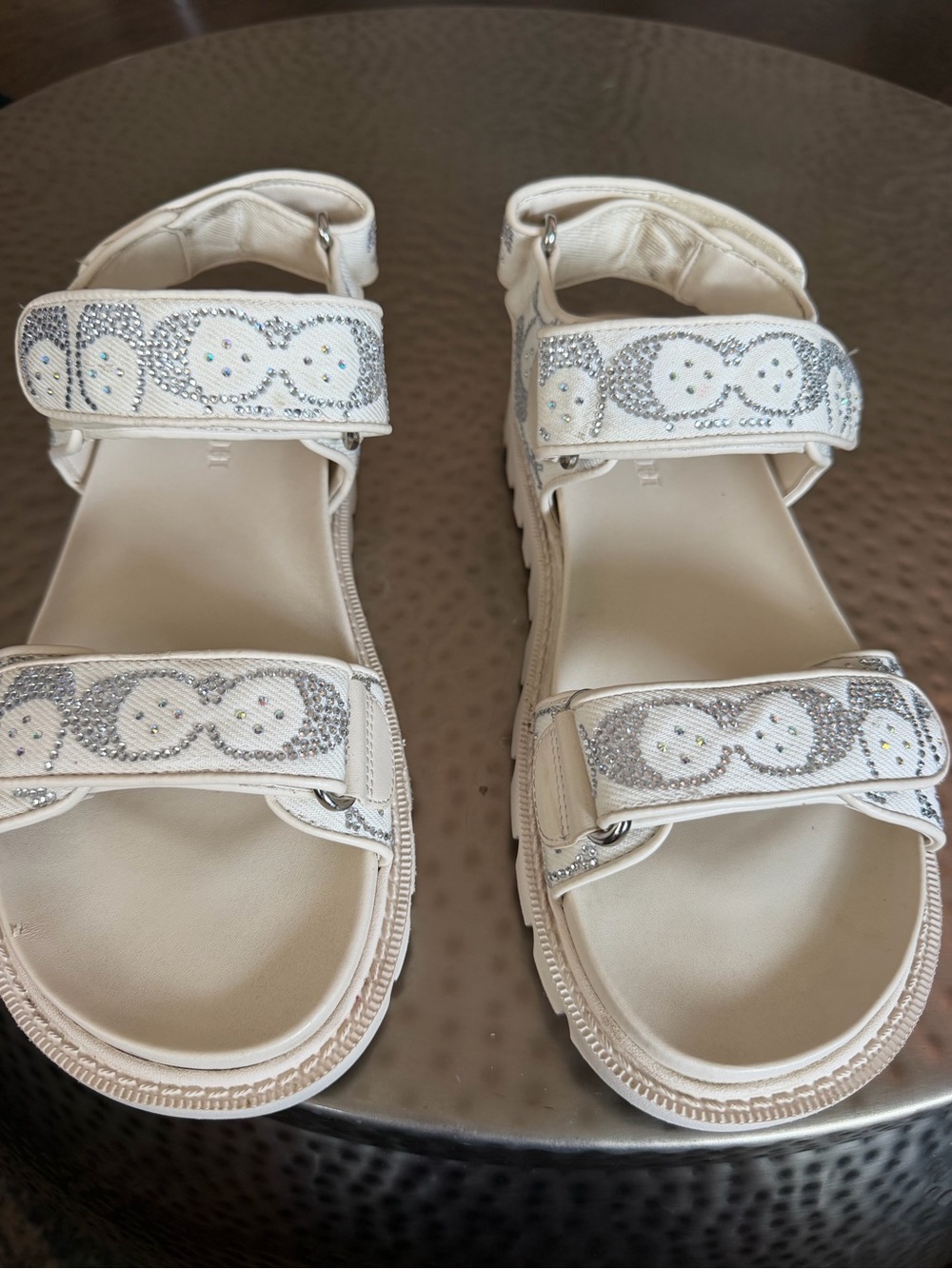 Coach Women's Brynn Crystal Signature Denim in chalk color
